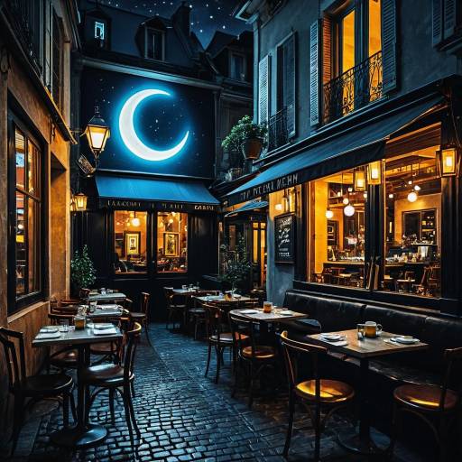 Cozy Parisian Night Cafe