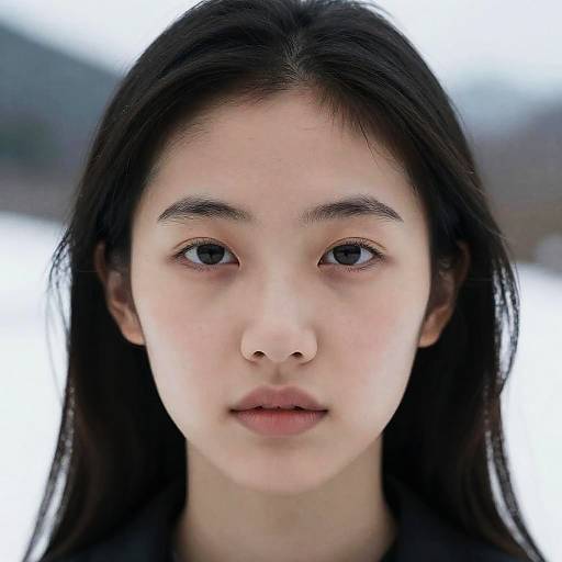 Documentary Snow-Mountain Realistic Female Portrait