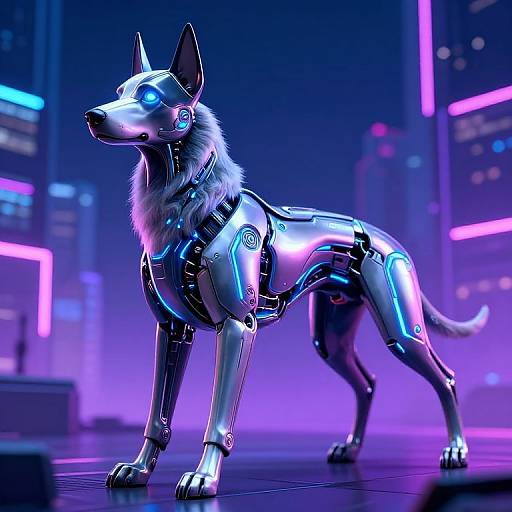 Futuristic Cybernetic Hound Concept Art