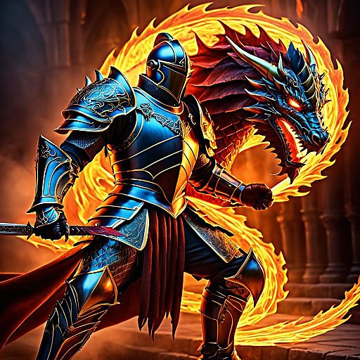 Epic Knight vs. Fiery Dragon Showdown Epic Knight vs. Fiery Dragon Showdown