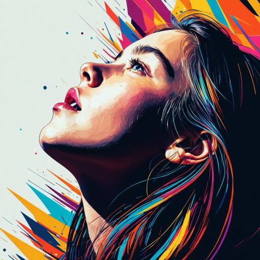 Vibrant Abstract Portrait of Young Girl Vibrant Abstract Portrait of Young Girl