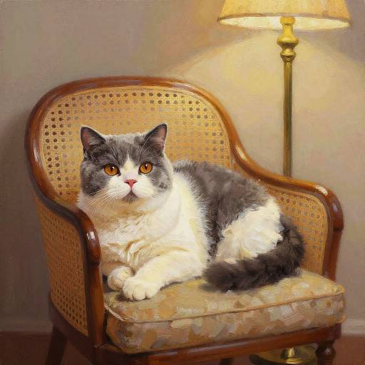 Cozy British Shorthair Kitten Portrait