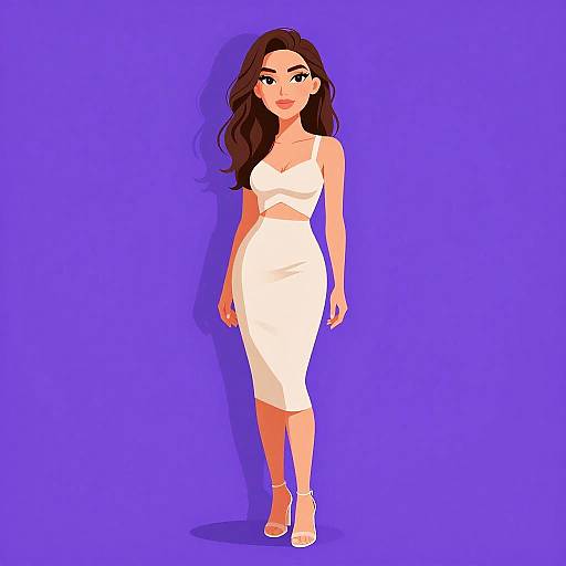 Stylish Woman in Beige Bodycon Dress