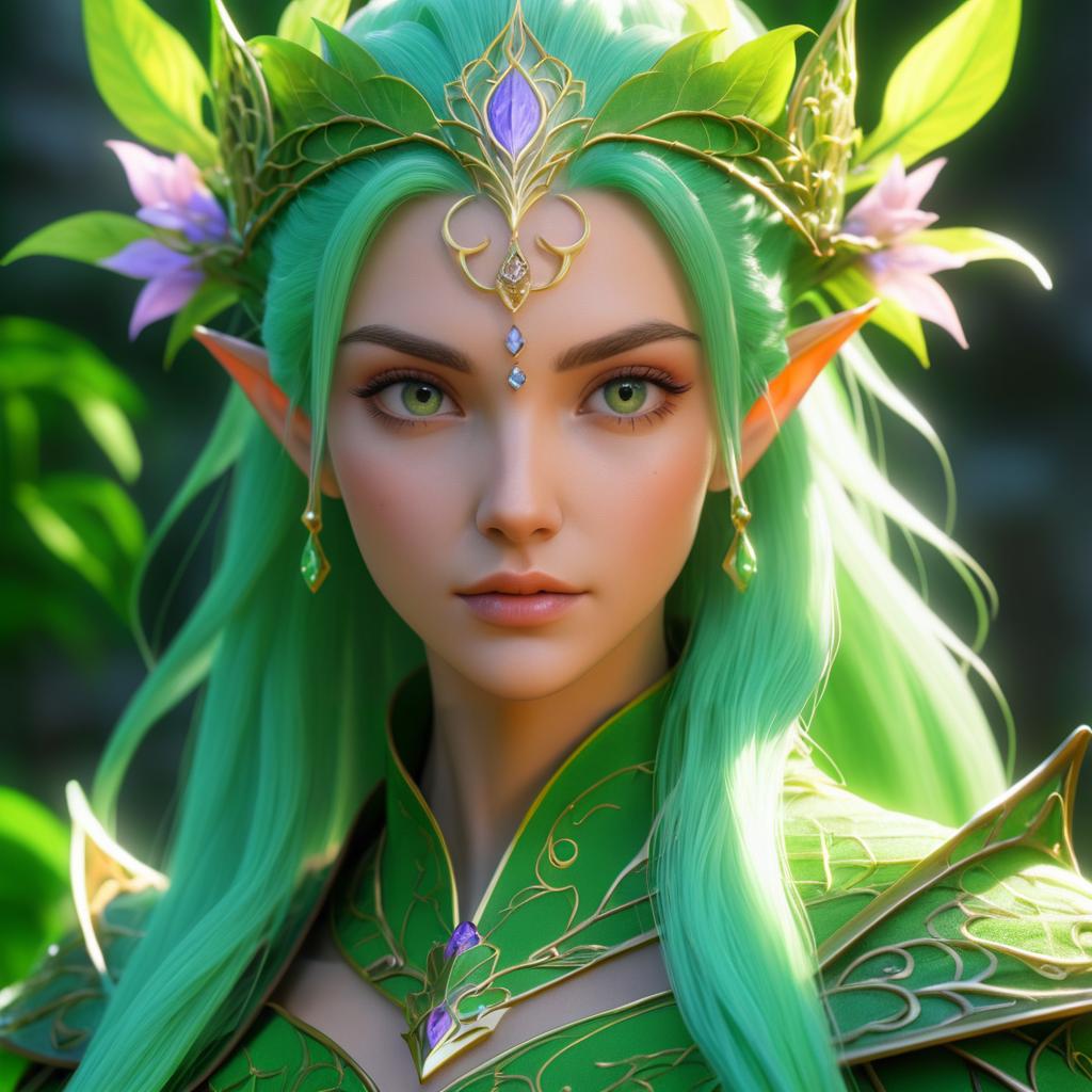 Epic Elven Healer Fantasy Portrait