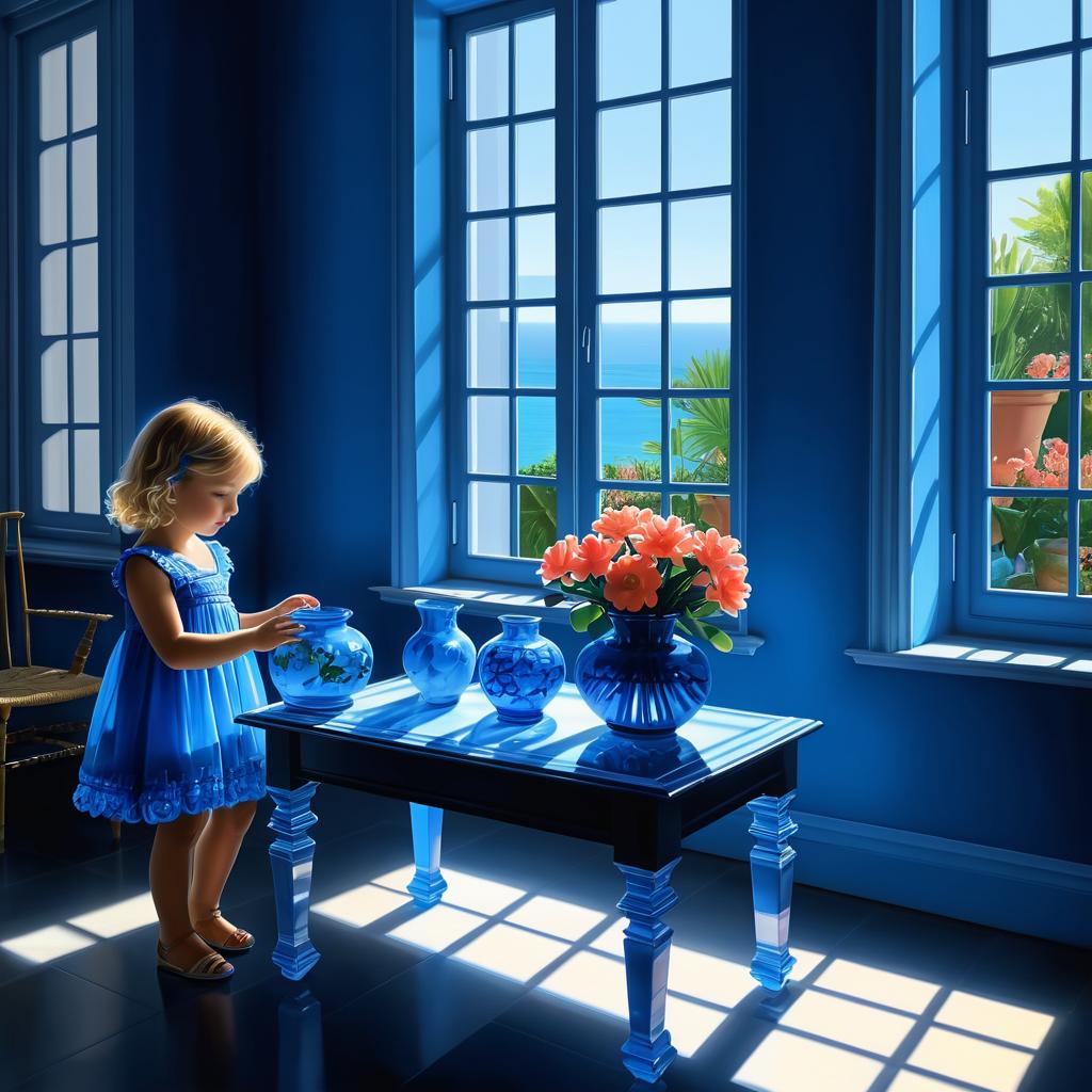 Realistic Digital Painting of a Child and Woman