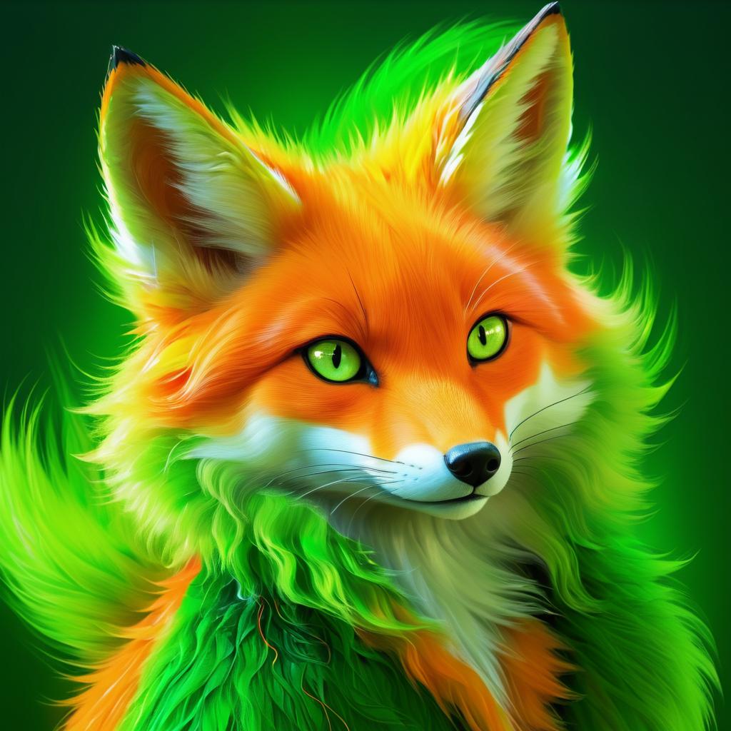 Whimsical Fox Person Digital Illustration