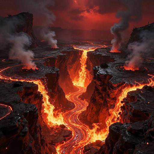 Realistic Nether World with Fiery Chasms