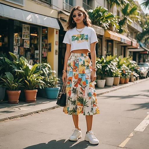 Trendy Teen Fashion on Urban Street