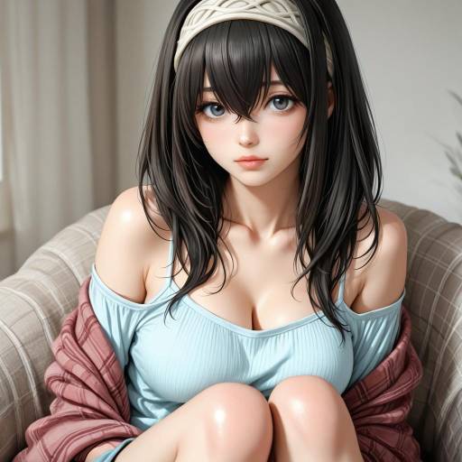Portrait of Sagisawa Fumika in Blue