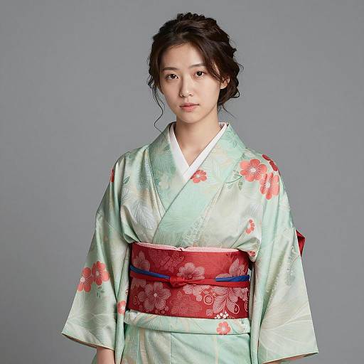 Photorealistic Female Portrait in Kimono