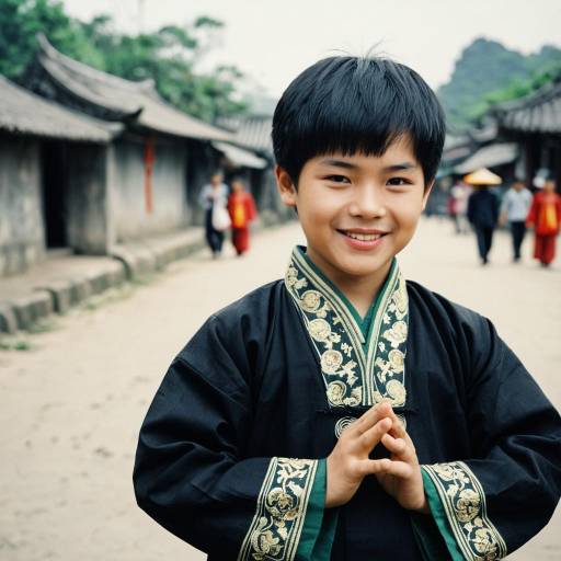 Vietnamese Boy in Traditional Costume