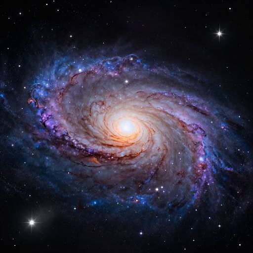Radiant Spiral Galaxy in Cosmos