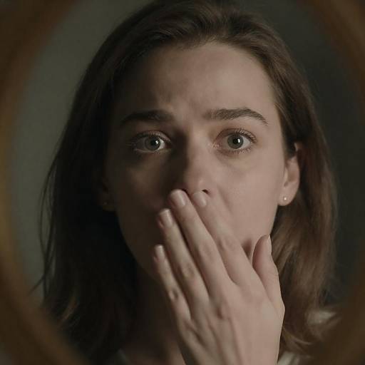 Anxious Woman Partially Lit Portrait