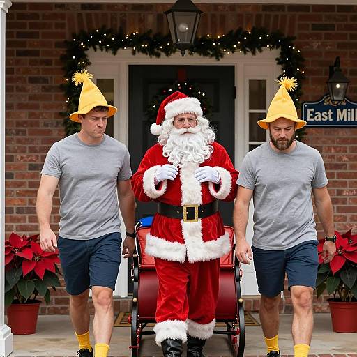 Santa's Festive Brick Doorway Passage