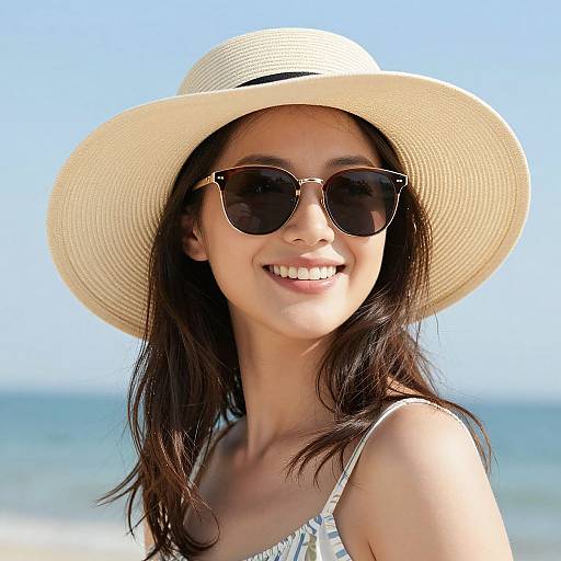 Smiling Summer Woman in Hat