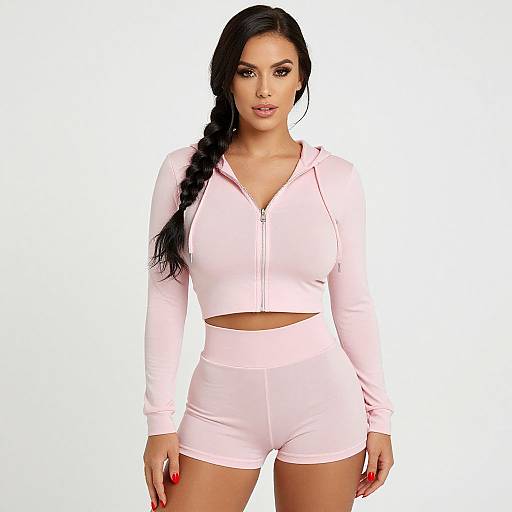 Casual Chic Woman in Pastel Loungewear