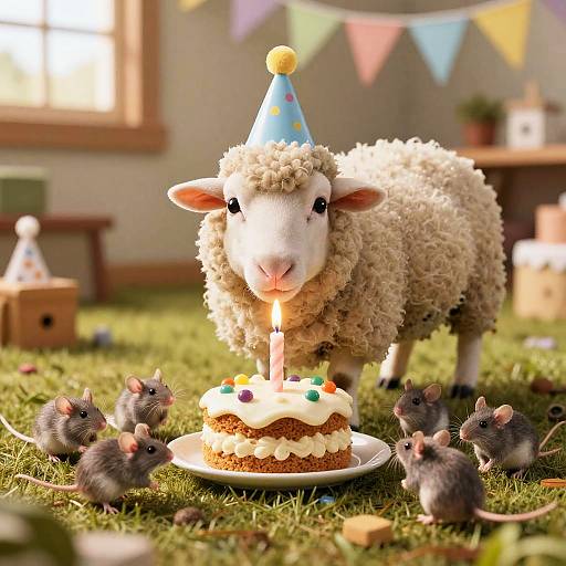 Sheep's Cozy Birthday Party