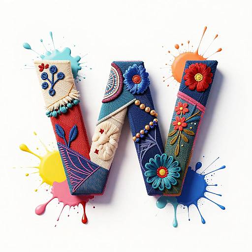 Textile Pattern Clothing Font Generator