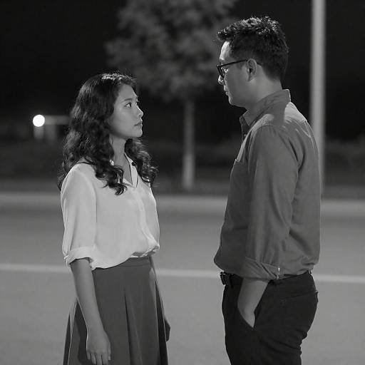 Noir Night: Intimate Outdoor Encounter