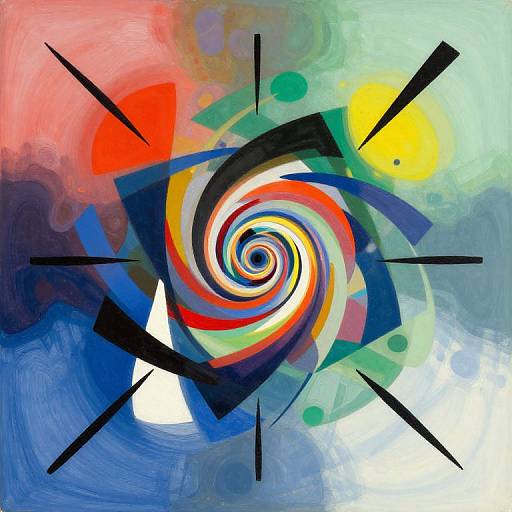 Abstract Geometric Kandinsky-inspired Vortex