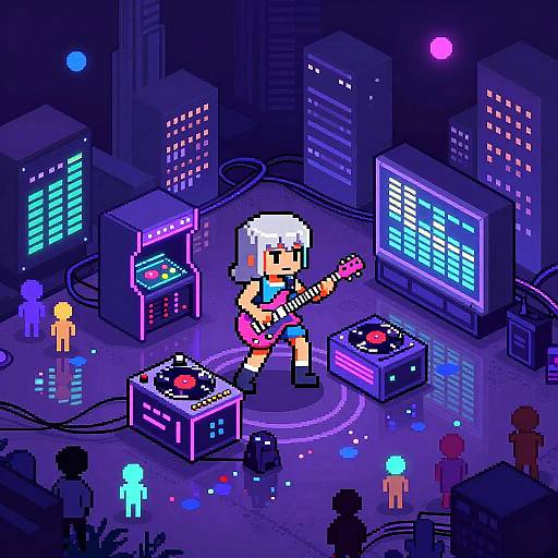 Pixel Art Retro Arcade Pop Star
