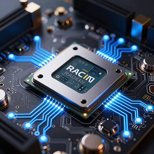 Futuristic Radeon GPU Close-Up