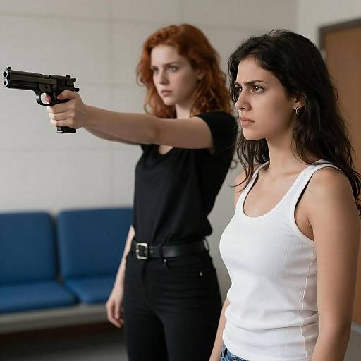 Tense Standoff Between Two Women