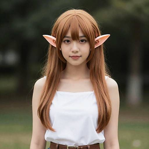 Simple Woman Elf Cosplay Portrait