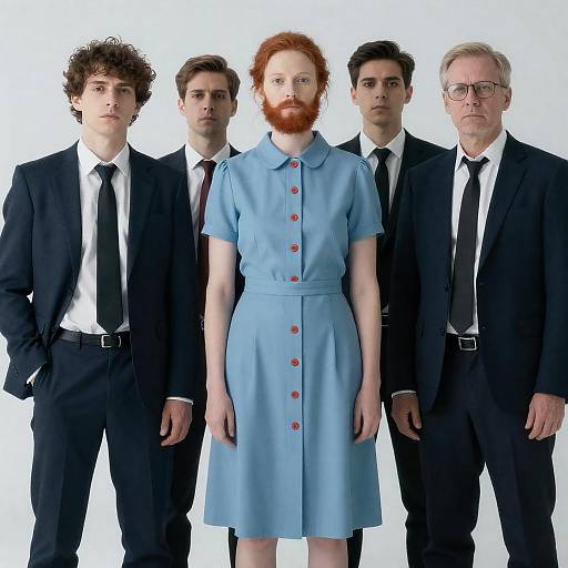 Group Portrait with Stylish Attire