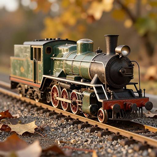 Vintage Steam Locomotive in Autumn