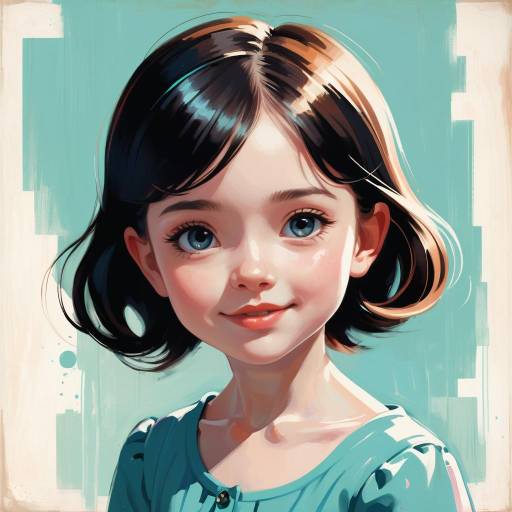 Joyful Child in Minimalist Illustration Joyful Child in Minimalist Illustration