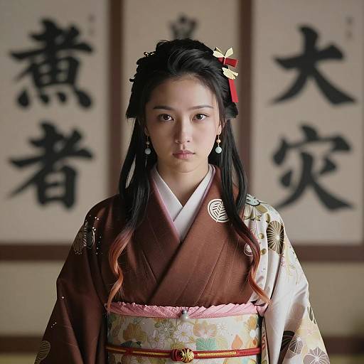 Elegant Kyojuro Rengoku Costume Portrait