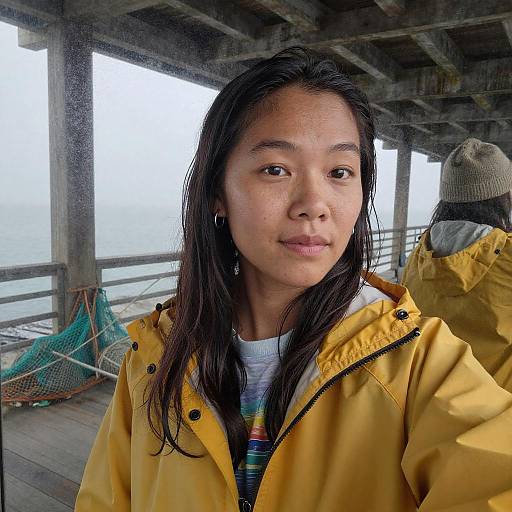 Fogged Pier Selfie — Candid Filipino Portrait