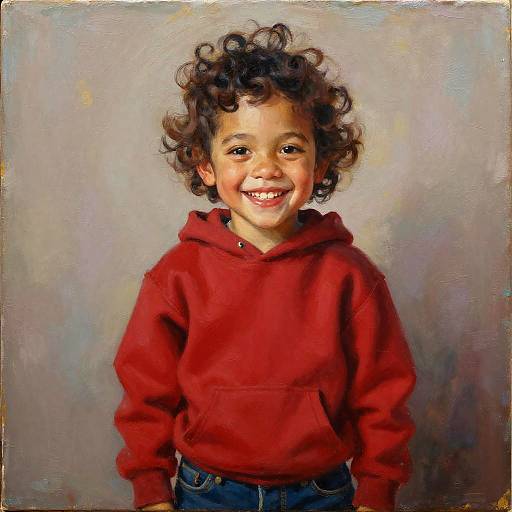 Photorealistic Portrait of Smiling Child
