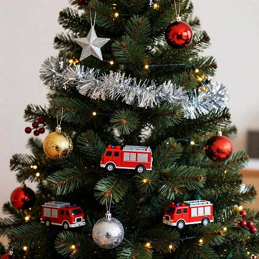 Festive Christmas Tree with Vibrant Decorations