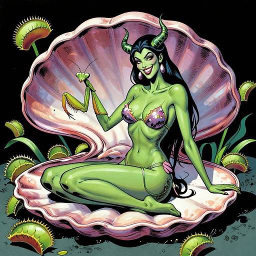 Wicked Venus Flytrap Nymph Pin-Up