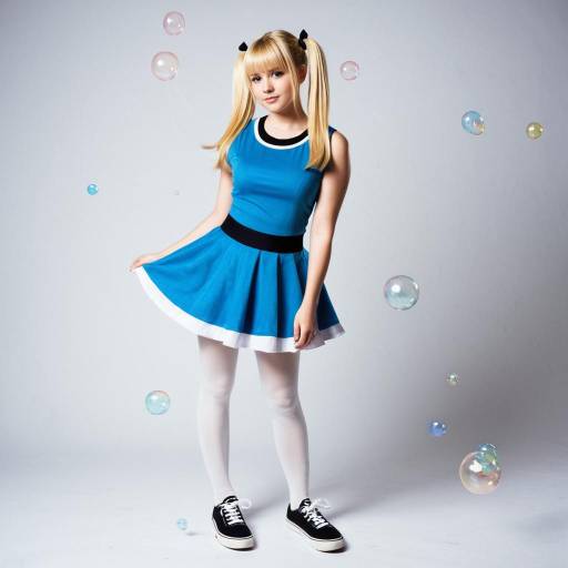 Blonde Pigtails PPG Cosplay Costume