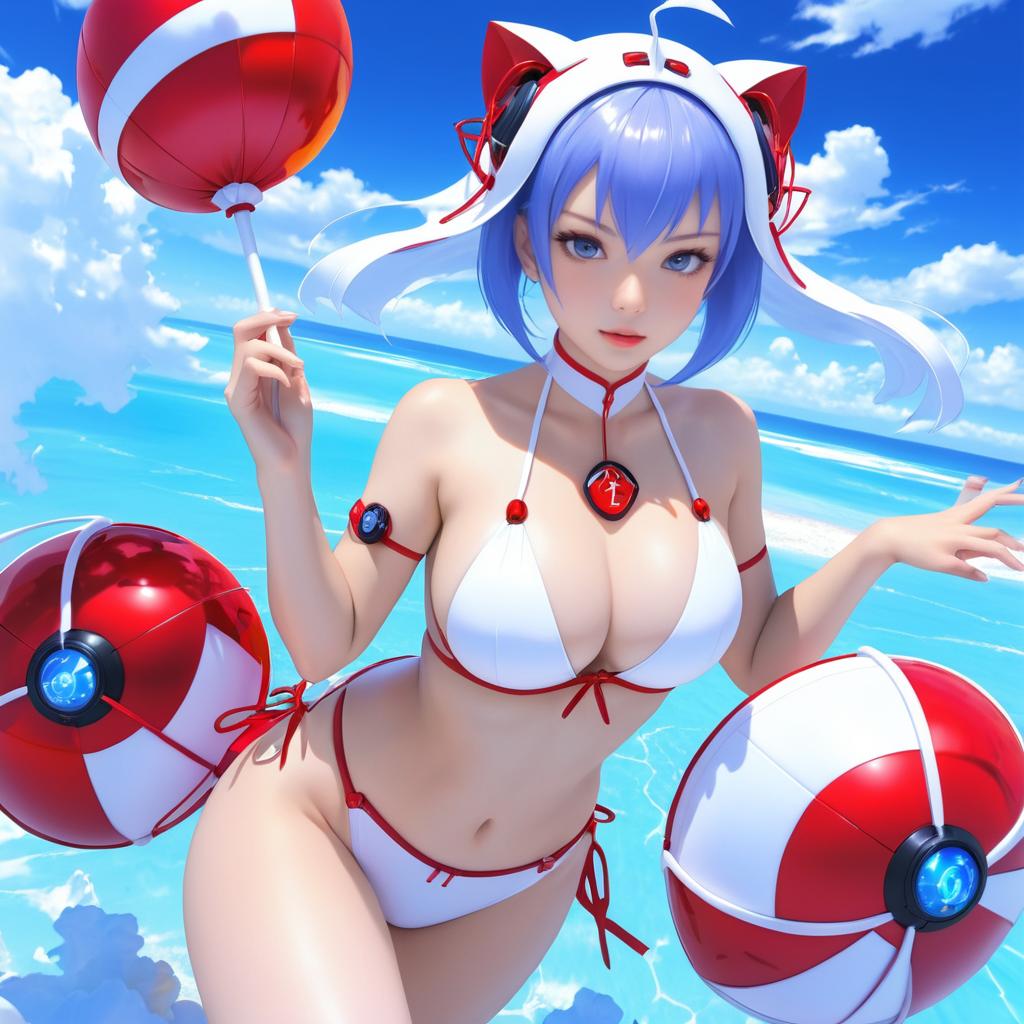 Evangelion Rem: Anime Magic Bikini Battle