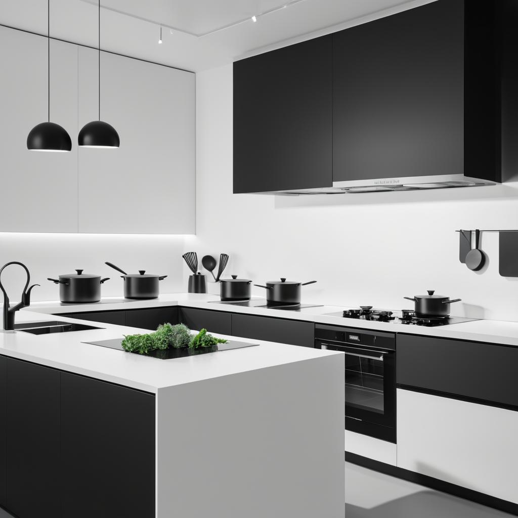 Modern Minimalist Chef in Monochrome Kitchen