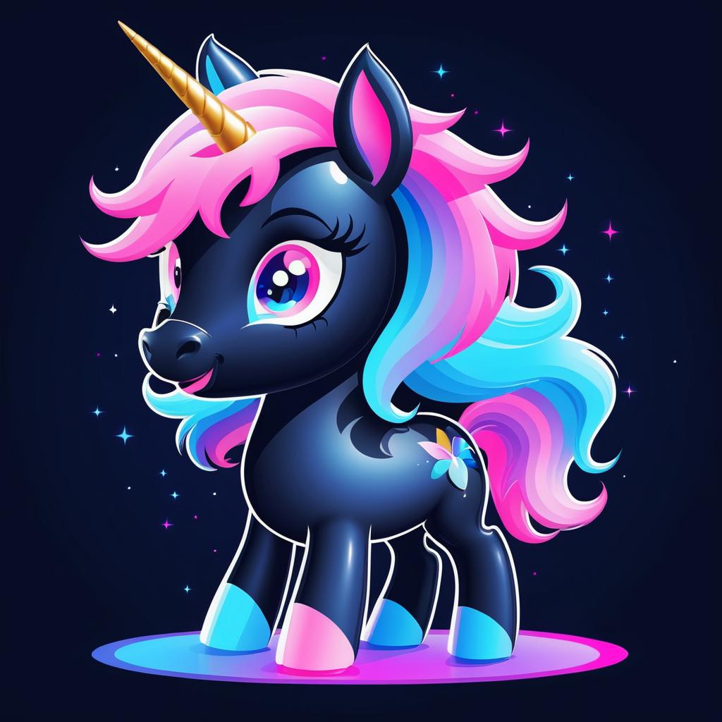 Adorable Unicorn Vector for T-Shirt Design