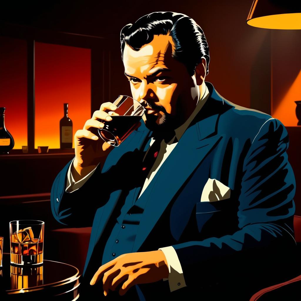 Orson Welles in Dramatic Noir Style