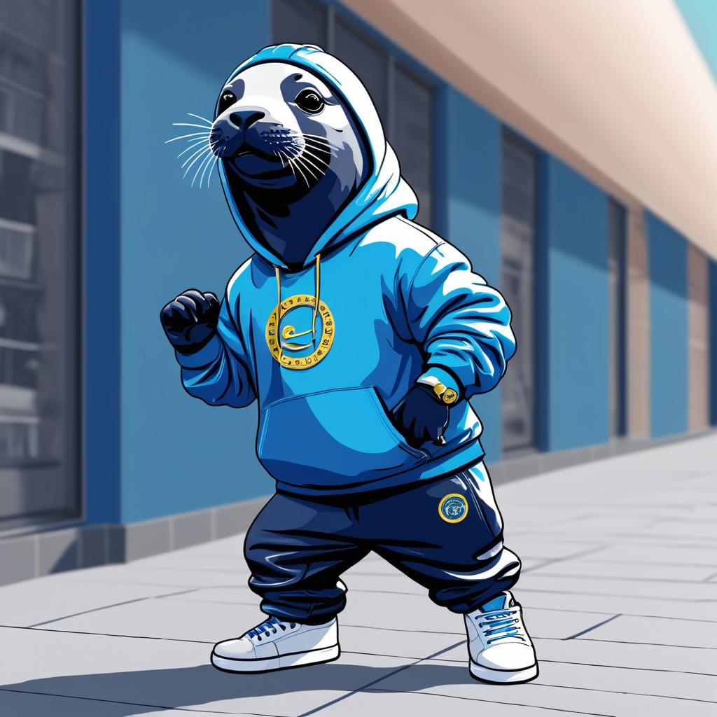 Seal Rapper in Jogging Suit Style