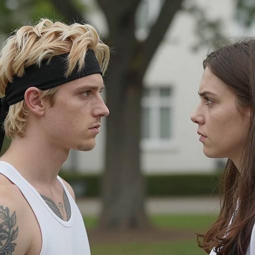 Intense Stare: Close-Up Outdoor Portrait