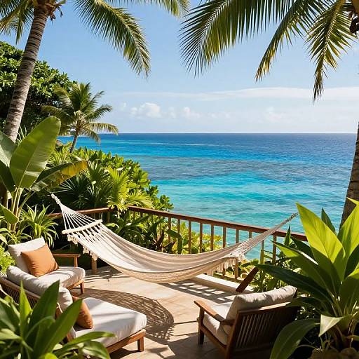 Tropical Oceanview Cliffside Lounge