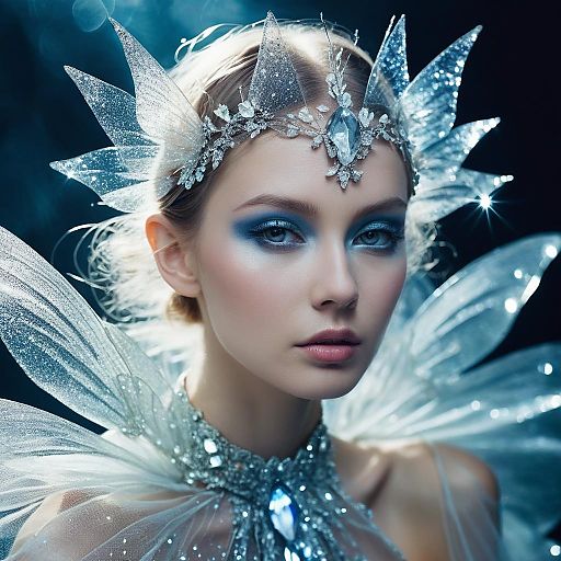 Ethereal Fairy Woman with Crystal Wings
