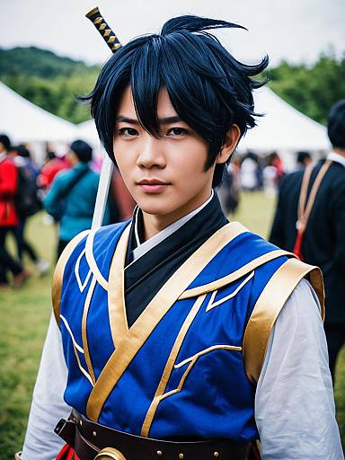 Photorealistic Childe Cosplay Festival Portrait