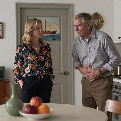 Intimate Kitchen Moment Between Two Adults