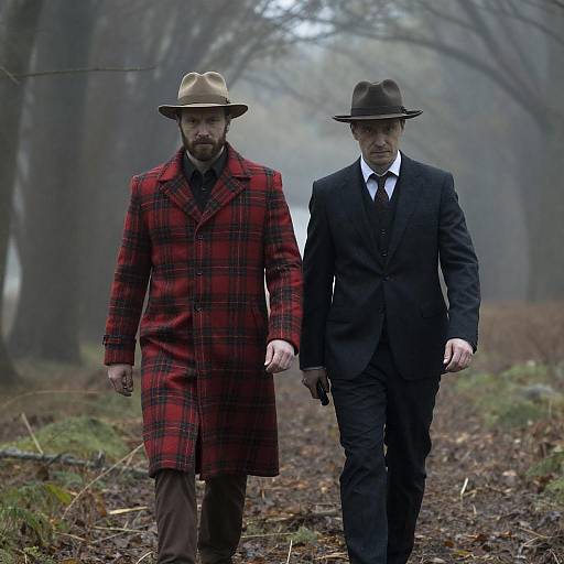 Mysterious Walk in a Misty Forest