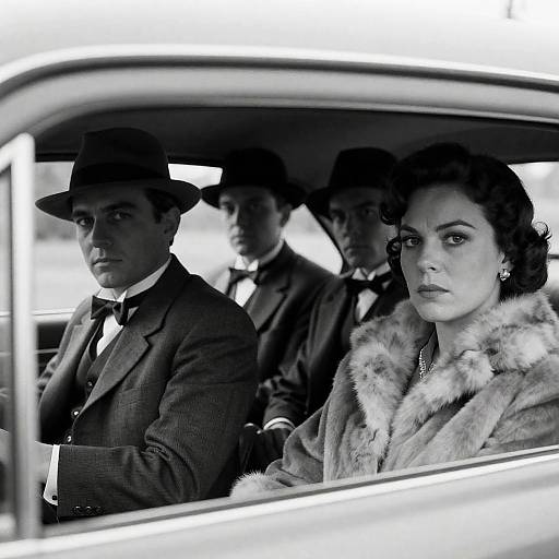 Vintage Car Portraits in Black and White