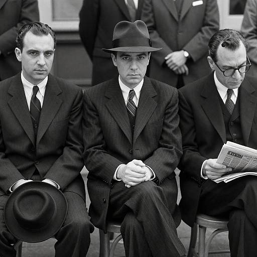 Classic Black and White Portrait of Men